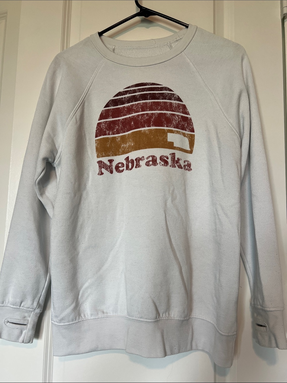 Nebraska Graphic Crewneck Sweatshirt - Light Gray